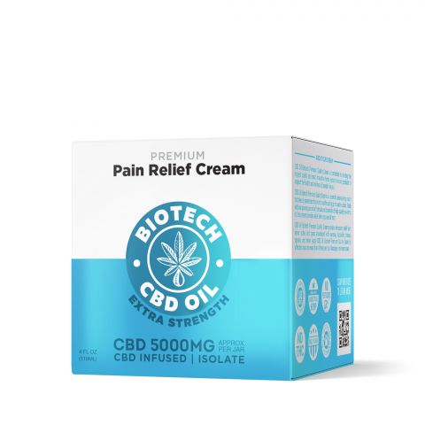 5,000mg CBD Pain Relief Cream - 4oz - Biotech CBD - Thumbnail 2