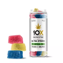 50mg Delta 8 THC Gummies - Tropical Mix - 10X