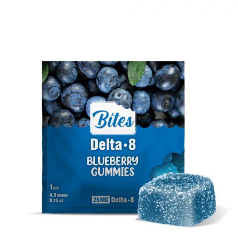 25mg Delta 8 THC Gummy - Blueberry - Bites - Thumbnail 1