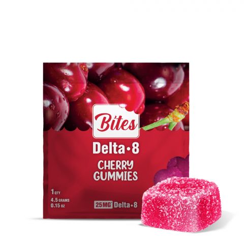 25mg Delta 8 THC Gummy - Cherry - Bites - Thumbnail 1