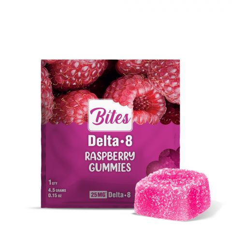 25mg Delta 8 THC Gummy - Raspberry - Bites - Thumbnail 1