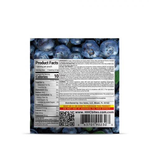 25mg HHC Gummy - Blueberry - Bites  - Thumbnail 3