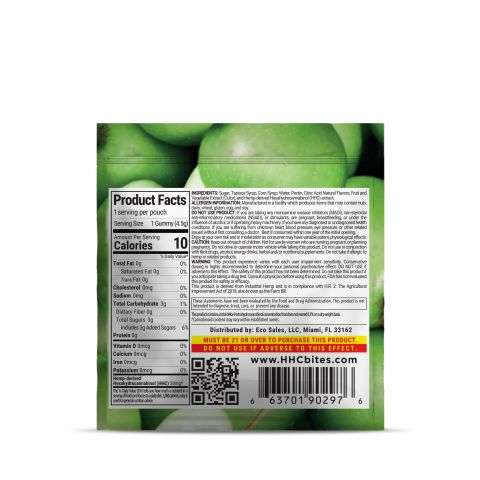 50mg HHC Gummy - Green Apple - Bites - Thumbnail 3