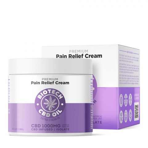1,000mg CBD Pain Relief Cream - 4oz - Biotech CBD - Thumbnail 1