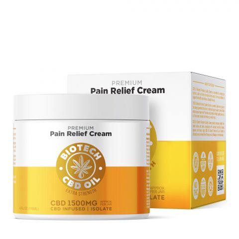 1,500mg CBD Pain Relief Cream - 4oz - Biotech CBD - Thumbnail 1