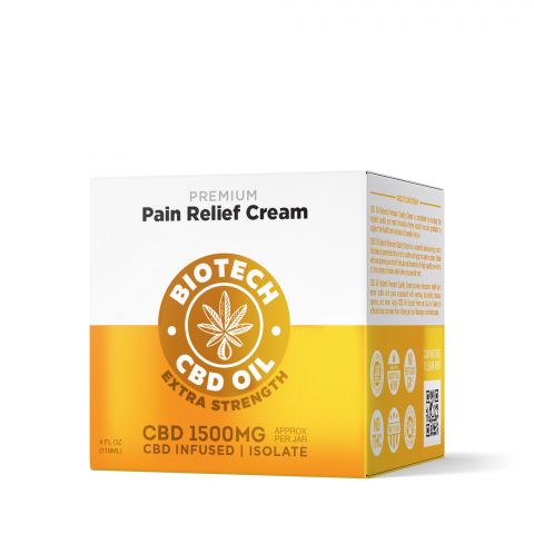 1,500mg CBD Pain Relief Cream - 4oz - Biotech CBD - Thumbnail 2