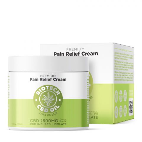 2,500mg CBD Pain Relief Cream - 4oz - Biotech CBD - Thumbnail 1