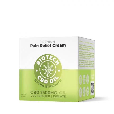 2,500mg CBD Pain Relief Cream - 4oz - Biotech CBD - Thumbnail 2