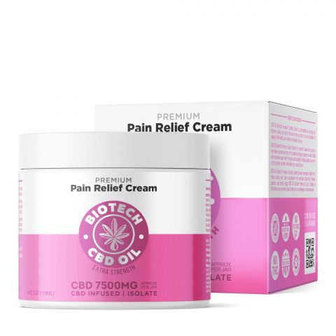 7,500mg CBD Pain Relief Cream - 4oz - Biotech CBD - Thumbnail 1
