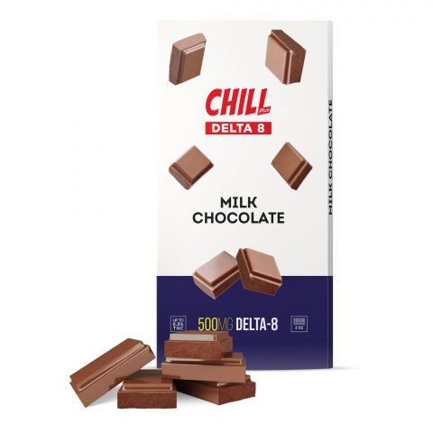 500mg Milk Chocolate Bar - Delta 8 - Chill Plus - Thumbnail 1