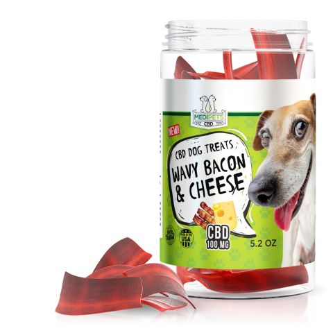 CBD Dog Treats - Wavy Bacon & Cheese Bites - 100mg - MediPets - Thumbnail 1