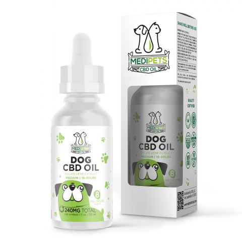 CBD Oil for Medium Dogs - 240mg - MediPets - Thumbnail 1