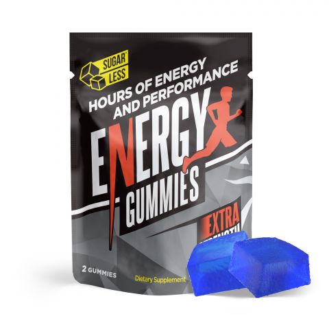 Sugarless Energy Gummies - Energy Boost Supplement - 2 Pack - Thumbnail 1