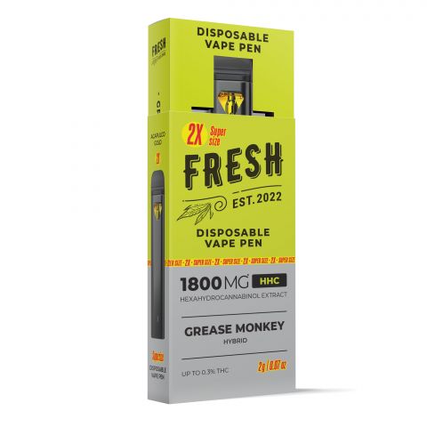 1800mg HHC Vape Pen - Grease Monkey - Hybrid - 2ml - Fresh - Thumbnail 2