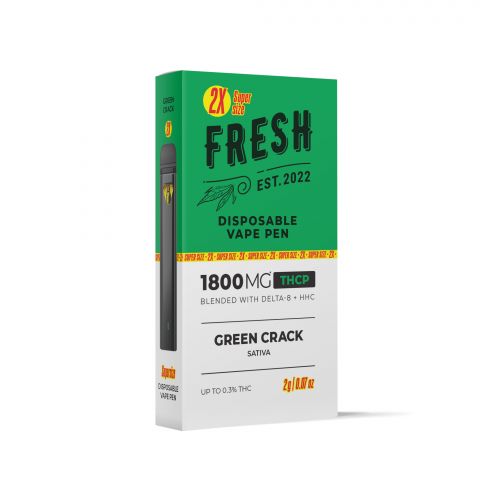 1800mg THCP, D8, HHC Vape Pen - Green Crack - Sativa - 2ml - Fresh - Thumbnail 3