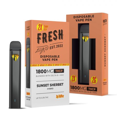 1800mg THCP, D8, HHC Vape Pen - Sunset Sherbet - Hybrid - 2ml - Fresh - Thumbnail 1