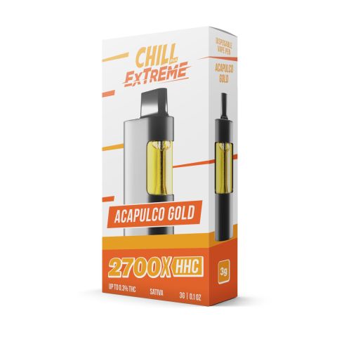 2700mg HHC Vape Pen - Acapulco Gold - Sativa - 3ml - Chill Extreme - Thumbnail 2