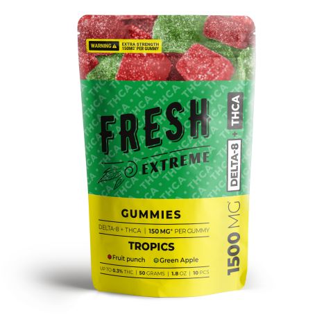 150mg THCA, D8 Gummies - Tropics - Fresh - Thumbnail 2