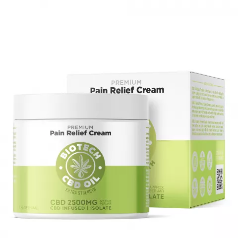Image of 2,500mg CBD Pain Relief Cream - 4oz - Biotech CBD