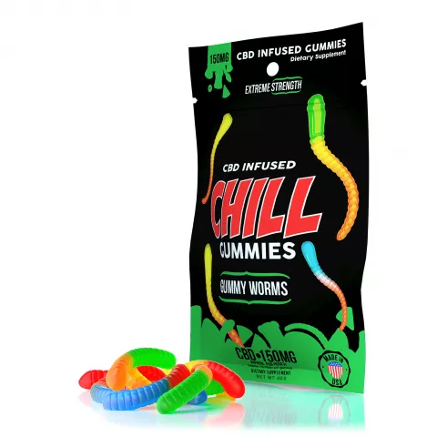 Image of Chill Gummies - CBD Infused Gummy Worms - 150mg