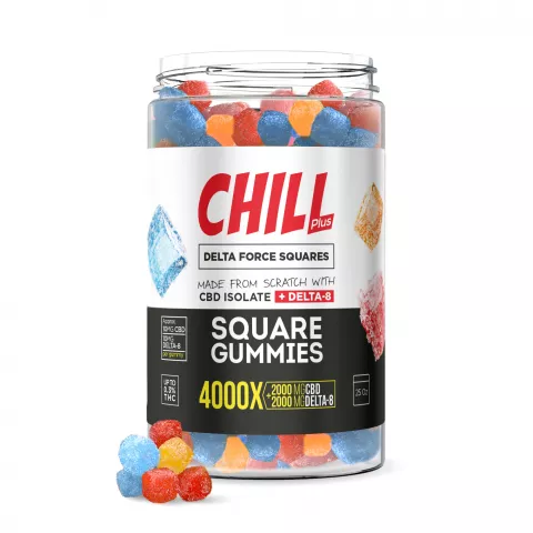 Image of Chill Plus Delta-8 Square Gummies - 4000X