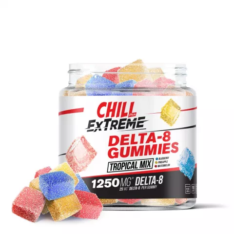 Image of Chill Plus Delta-8 THC Extreme Tropical Mix Gummies - 1250X
