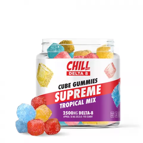 Image of 50mg Delta 8 THC Gummies - Tropical Mix - Chill Plus