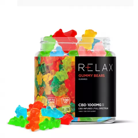 Image of Relax Gummies - CBD Full Spectrum Gummy Bears - 1000mg