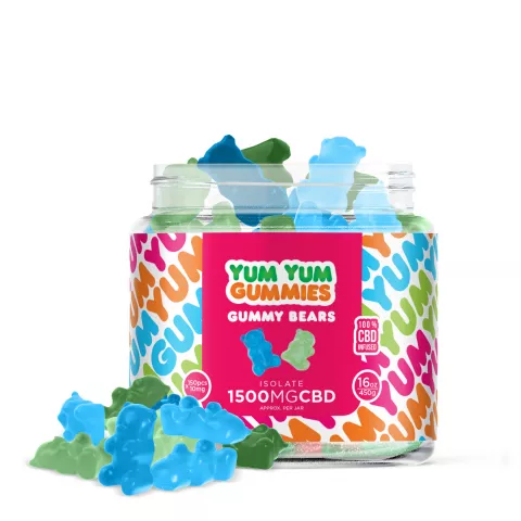 Image of Yum Yum Gummies - CBD Isolate Gummy Bears - 1500MG
