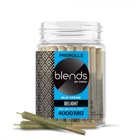 Image of Delight Blend - 1g Blue Dream Pre-Rolls - 100mg HHC, D8, THCP - Blends by Fresh - 40 Joints
