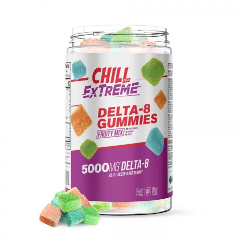 Image of Chill Plus Extreme Delta-8 Gummies Fruity Mix - 5000X