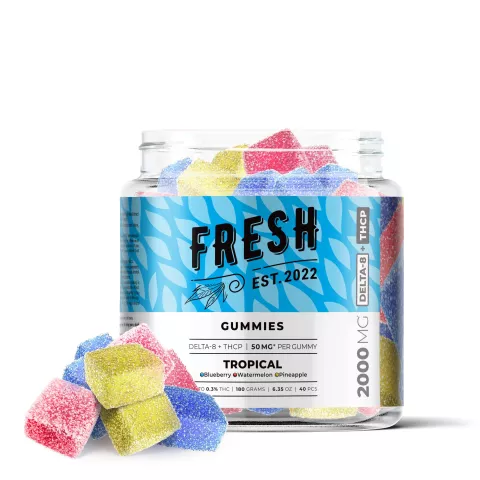 Image of 50mg THCP, D8 Gummies - Tropical - Fresh