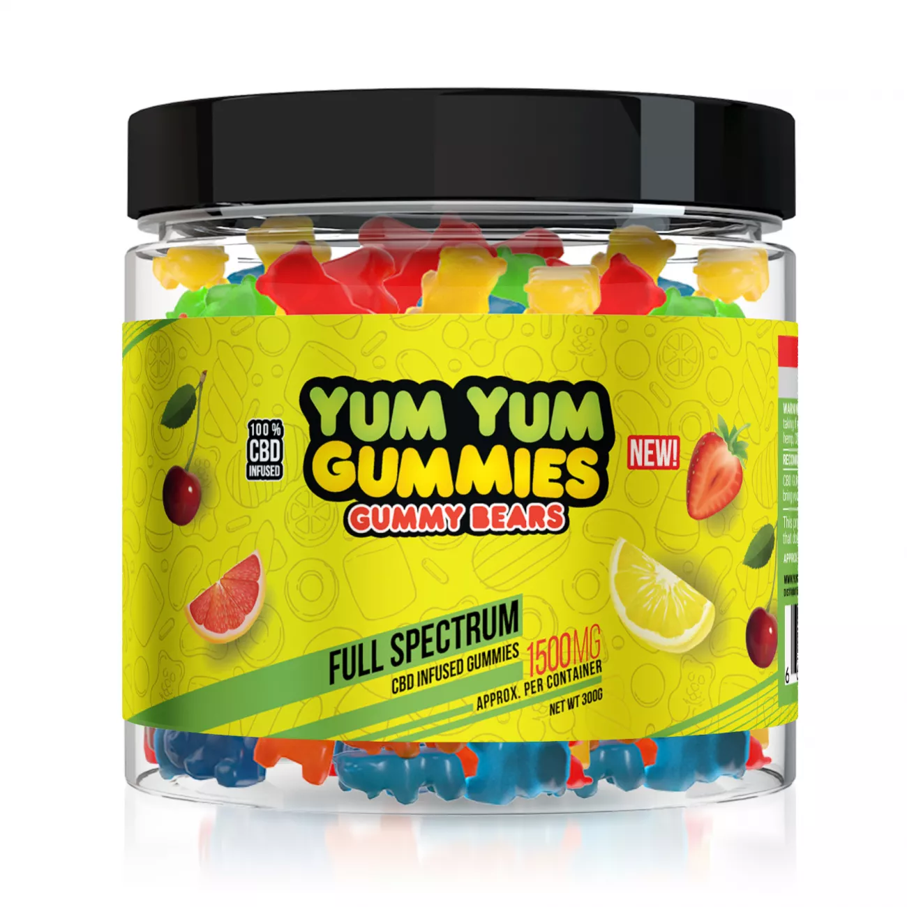 Yum Yum Gummies - CBD Full Spectrum Gummy Bears - 1500mg | CBD Edibles