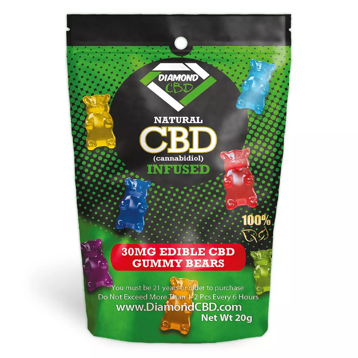 Diamond CBD Infused Sour Bears [Edible Candy] | CBD Edibles