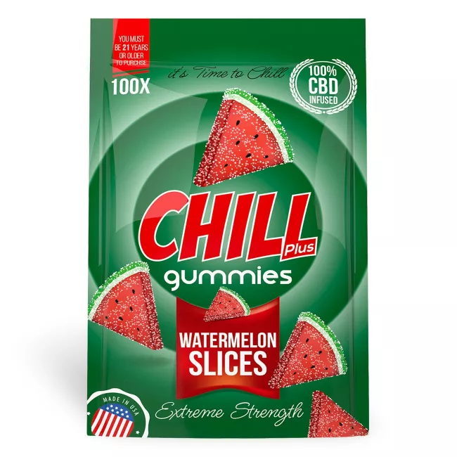 Chill Plus Gummies - CBD Infused Watermelon Slices | CBD Edibles