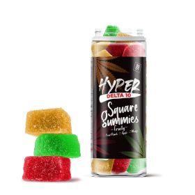 25mg D10, D8 Gummies - Fruity Mix - Hyper