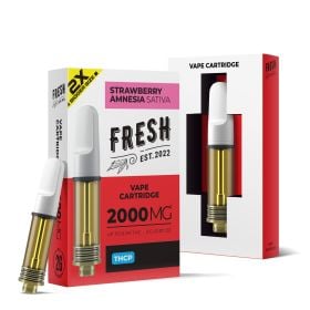 2000mg THCP Vape Cart - Strawberry Amnesia - Sativa - 2ml - Fresh