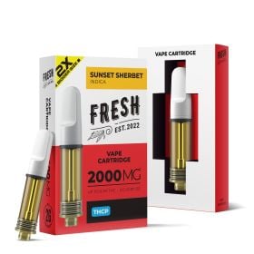 2000mg THCP Vape Cart - Sunset Sherbet - Indica - 2ml - Fresh