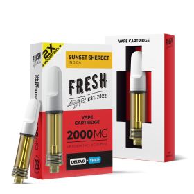 2000mg THCP, D8 Vape Cart - Sunset Sherbet - Indica - 2ml - Fresh