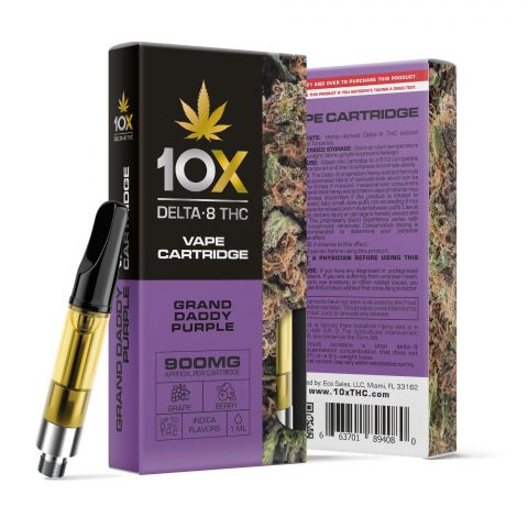 Grand Daddy Purple Cartridge - Delta 8 THC - 10X