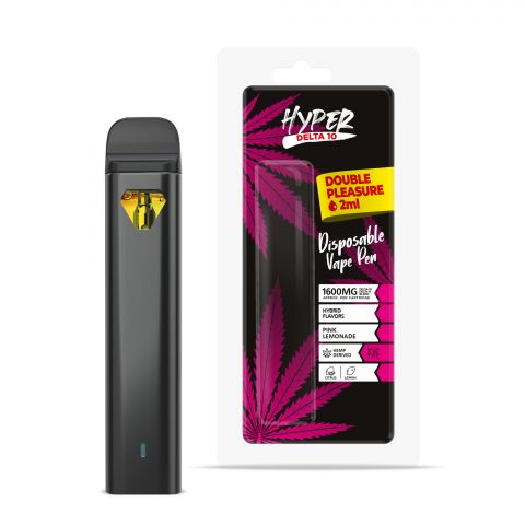 1600mg D10, D8 Vape Pen - Pink Lemonade - Hybrid - 2ml - Hyper - Thumbnail 1