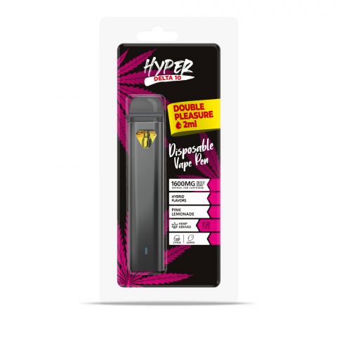 1600mg D10, D8 Vape Pen - Pink Lemonade - Hybrid - 2ml - Hyper - Thumbnail 2