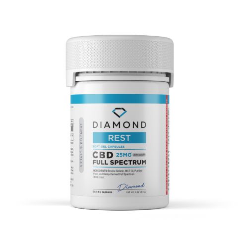 25mg Full Spectrum CBD Capsules - 60ct - Diamond - Thumbnail 2