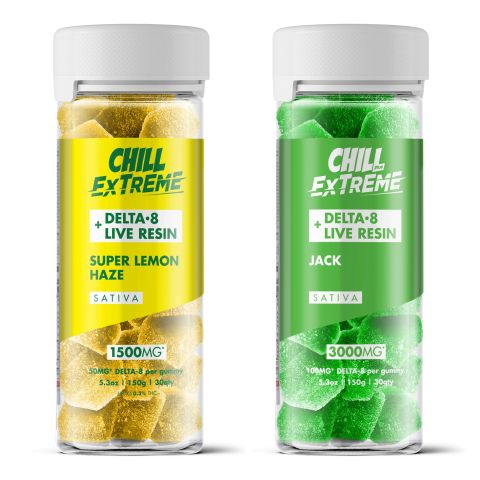 Sativa Delta 8 Live Resin Gummies Bundle - Chill Extreme - Thumbnail 1