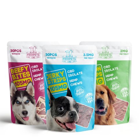 CBD Dog Treat Pouches Bundle - MediPets - Thumbnail 1