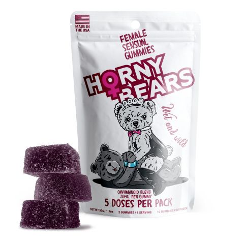 20mg Female Sensual Gummies - D9, THCV, THCP, CBD - Horny Bears - Thumbnail 1