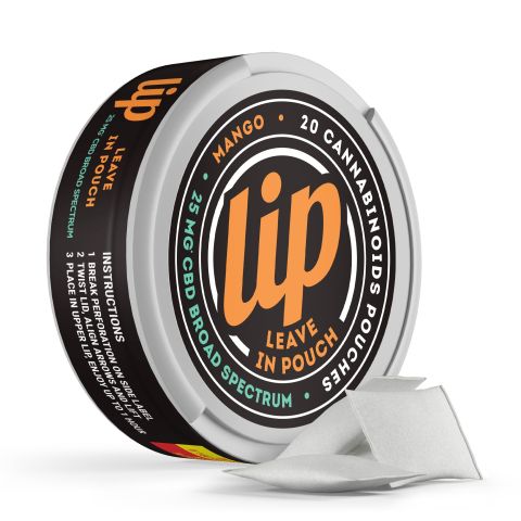 25mg Broad Spectrum CBD Dip Pouches - Mango - Lip - Thumbnail 1