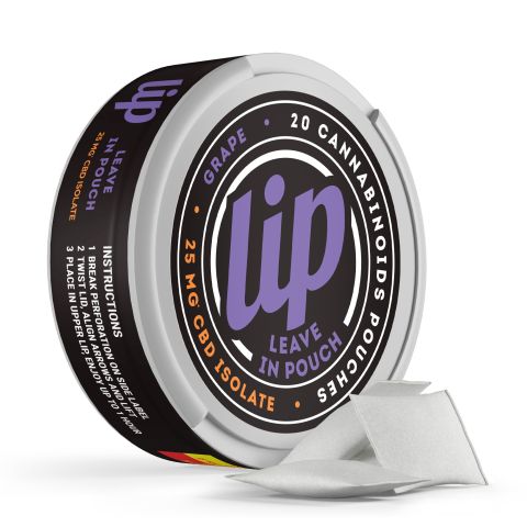 25mg CBD Isolate Dip Pouches - Grape - Lip - Thumbnail 1