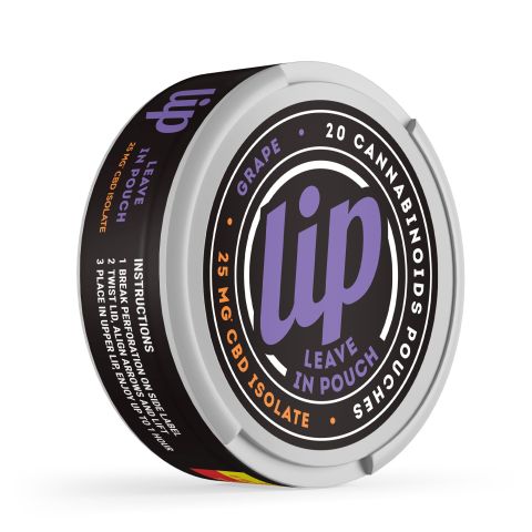 25mg CBD Isolate Dip Pouches - Grape - Lip - Thumbnail 2