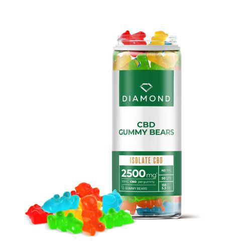 50mg CBD Isolate Gummy Bears - Diamond CBD - Thumbnail 1